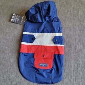 Nautica Pet Dog Blue Raincoat Harness Poncho Hoodies Vest  Waterproof co…